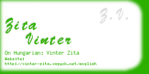 zita vinter business card